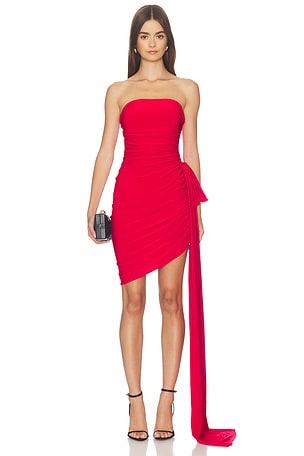 Strapless Diana Mini Dress With Bow Norma Kamali