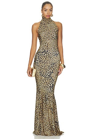 Halter Turtle Fishtail Gown Norma Kamali