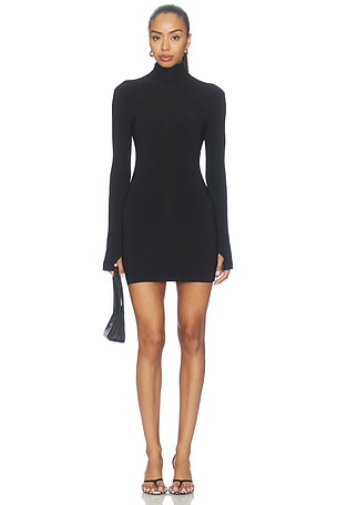 Long Sleeve Turtleneck Mini Dress Norma Kamali