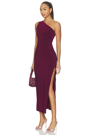 One Shoulder Long Dress With Side Slit Norma Kamali
