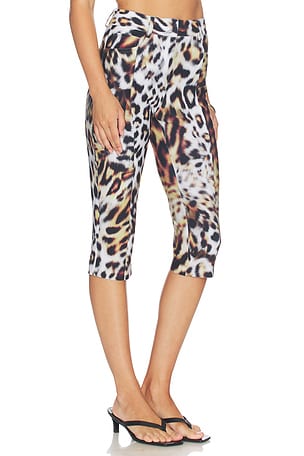 Norma Kamali Pedal Pusher Jean in Urban Animal