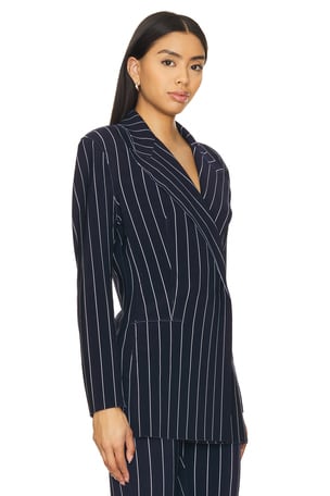 Norma Kamali Classic Double Breasted Jacket in Navy