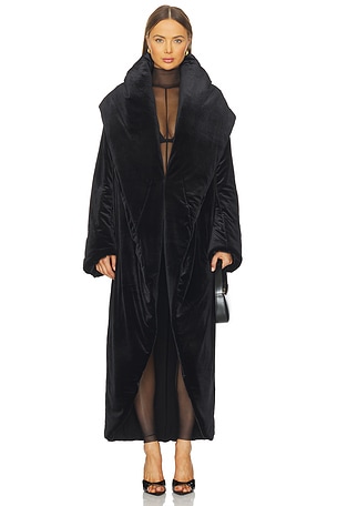 Oversized Shawl Collar Maxi Coat Norma Kamali