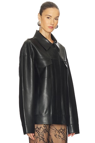 Norma Kamali Oversized Jean Jacket in Black