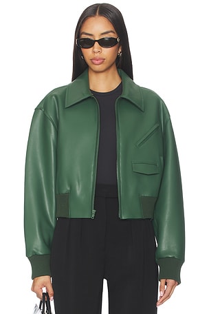 Mens Zip Front Classic Cropped Jacket Norma Kamali