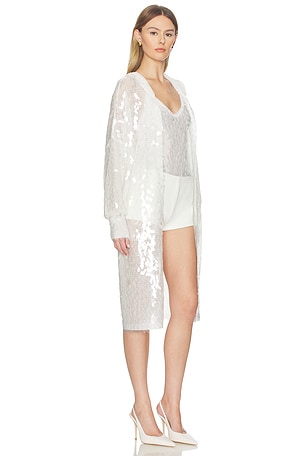 Norma Kamali Hooded Robe in White