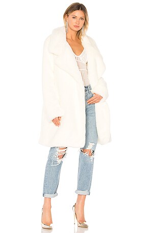 Norma Kamali フェイクファーコート - Off White | REVOLVE