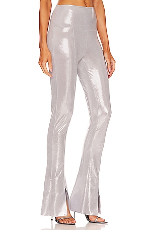 Norma Kamali Spat Legging in Metallic Silver