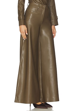 Norma Kamali Elephant Jean in Olive. Size XS. Also