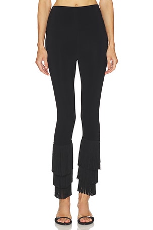 Fringe Hem Cropped Legging Norma Kamali