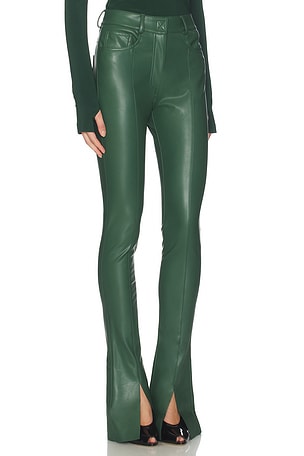 Norma Kamali Spat Jeans in Dark Green. Size S. Also