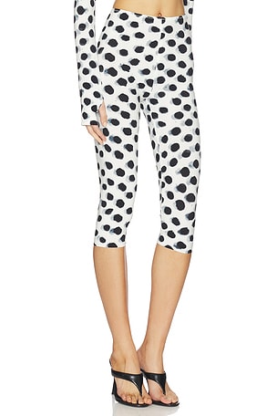 Norma Kamali Capri Legging in Black,White