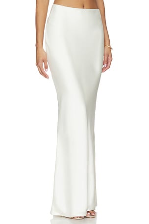 Norma Kamali Bias Obie Skirt in White