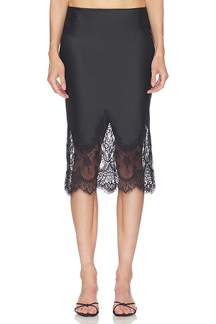 Bias Half Slip Skirt With Lace Norma Kamali