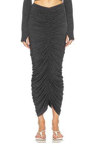 Shirred Long Skirt Norma Kamali