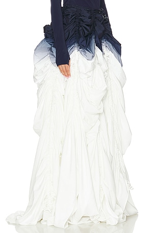 Norma Kamali Parachute Full Skirt in White