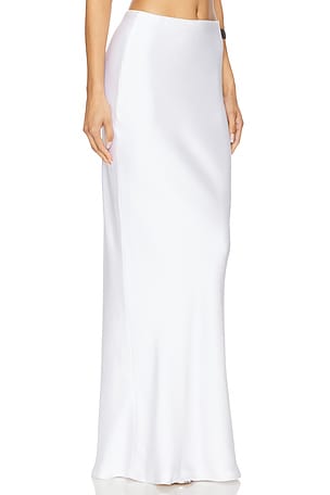 Norma Kamali Bias Obie Skirt in White