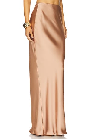 Norma Kamali Obie Bias Skirt in Brown