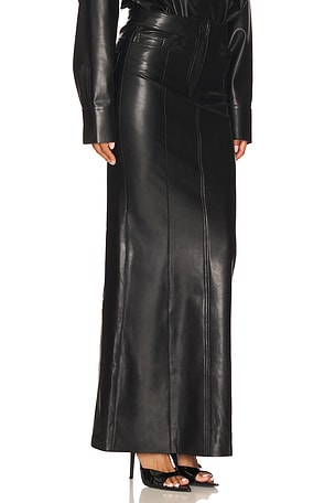 Norma Kamali Straight Jean Skirt To Floor in Black. Size XS. Also