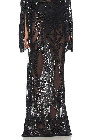 Norma Kamali Obie Long Skirt in Black