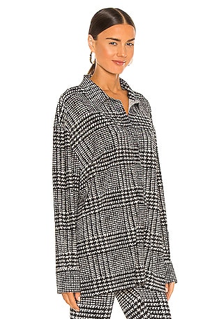 Norma Kamali Oversized Boyfriend NK Shirt in Grey