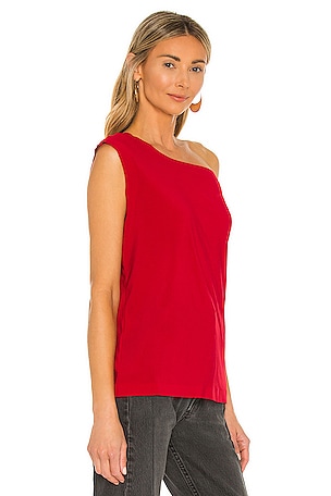 Norma Kamali x REVOLVE Drop Shoulder Top in Red