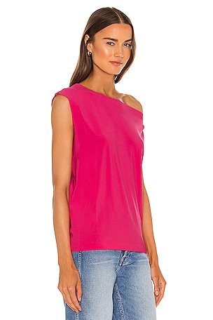 Norma Kamali Drop Shoulder Top in Pink