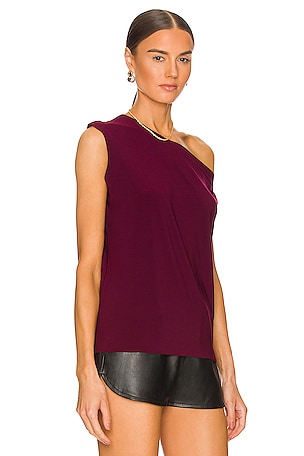 Norma kamali top con hombros caídos x revolve en color veno