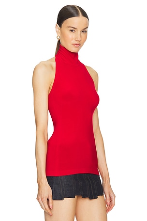 Norma Kamali x REVOLVE Halter Turtleneck Top in Red