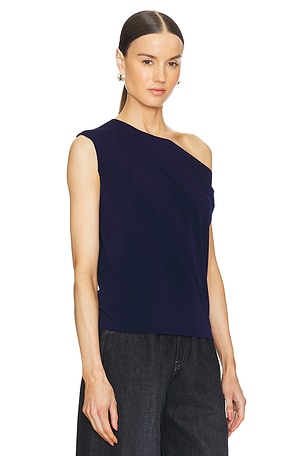 Norma Kamali Drop Shoulder Top in Navy