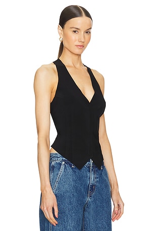 Norma Kamali Simple Vest in Black