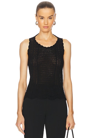 Scoop Neck Tank Crochet Top Norma Kamali