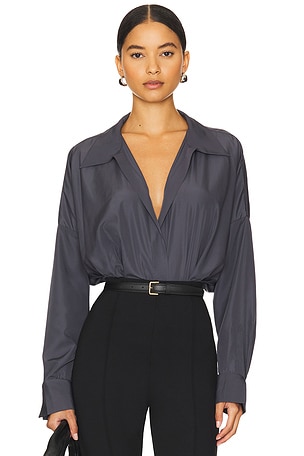 Oversized Boyfriend Shirt Bodysuit Norma Kamali