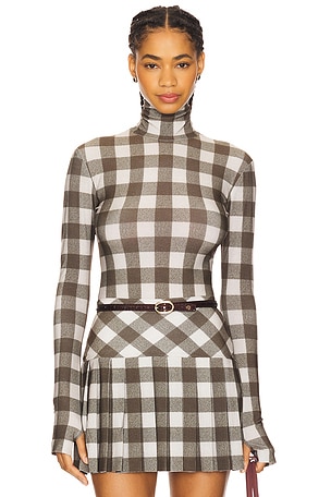 Slim Fit Long Sleeve Turtleneck Top Norma Kamali