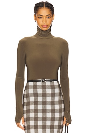 Long Sleeve Turtleneck Bodysuit Norma Kamali