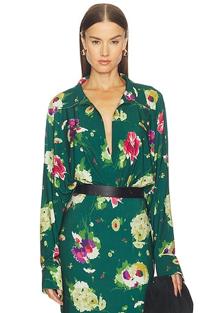 Super Oversized Boyfriend Shirt Bodysuit Norma Kamali