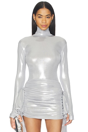 Slim Fit Long Sleeve Turtle Top Norma Kamali