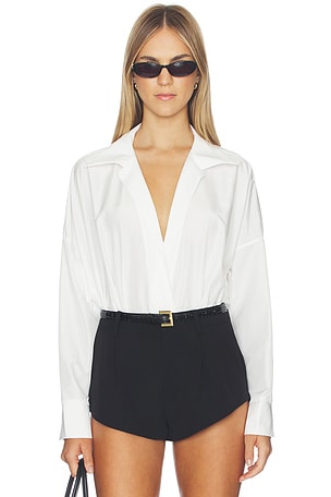 Super Oversized Boyfriend Shirt Bodysuit Norma Kamali