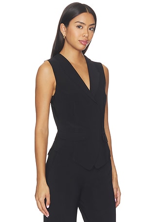 Norma Kamali GILET À REVERS en Noir
