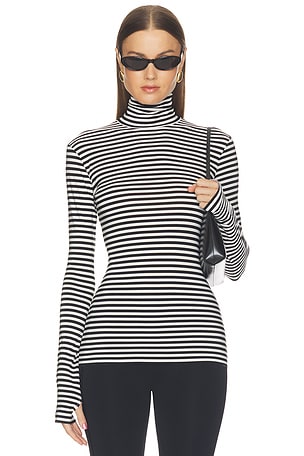 Slim Fit Long Sleeve Turtleneck Top Norma Kamali