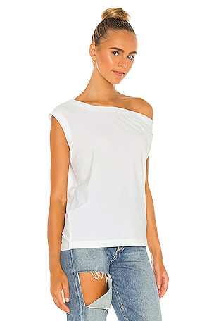 Norma Kamali x REVOLVE Drop Shoulder Top in White