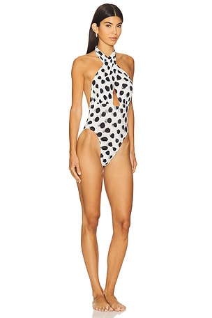 Norma Kamali Cross Halter Mio Top in White. Size S. Also