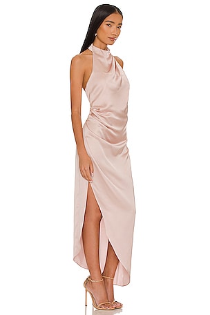 Nookie Amelia Halter Gown in Blush