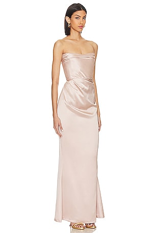 Nookie Emelie Strapless Gown in Nude