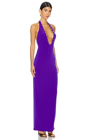 Nookie Empire Halter Gown in Purple