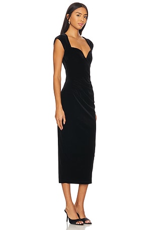 Nookie Mystery Midi Dress in Black