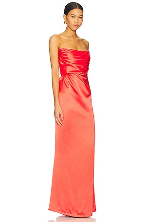 Nookie Emelie Strapless Gown in Red