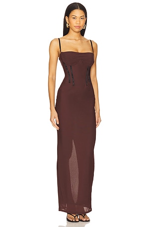 Nookie Allegra Maxi Dress in Brown