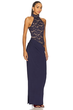 Nookie Lennox Bodysuit Maxi Dress in Navy