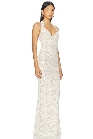 Nookie Mystique Halter Gown in Ivory